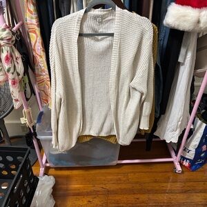 American Eagle Outfitters Cream Cardigan Sweater